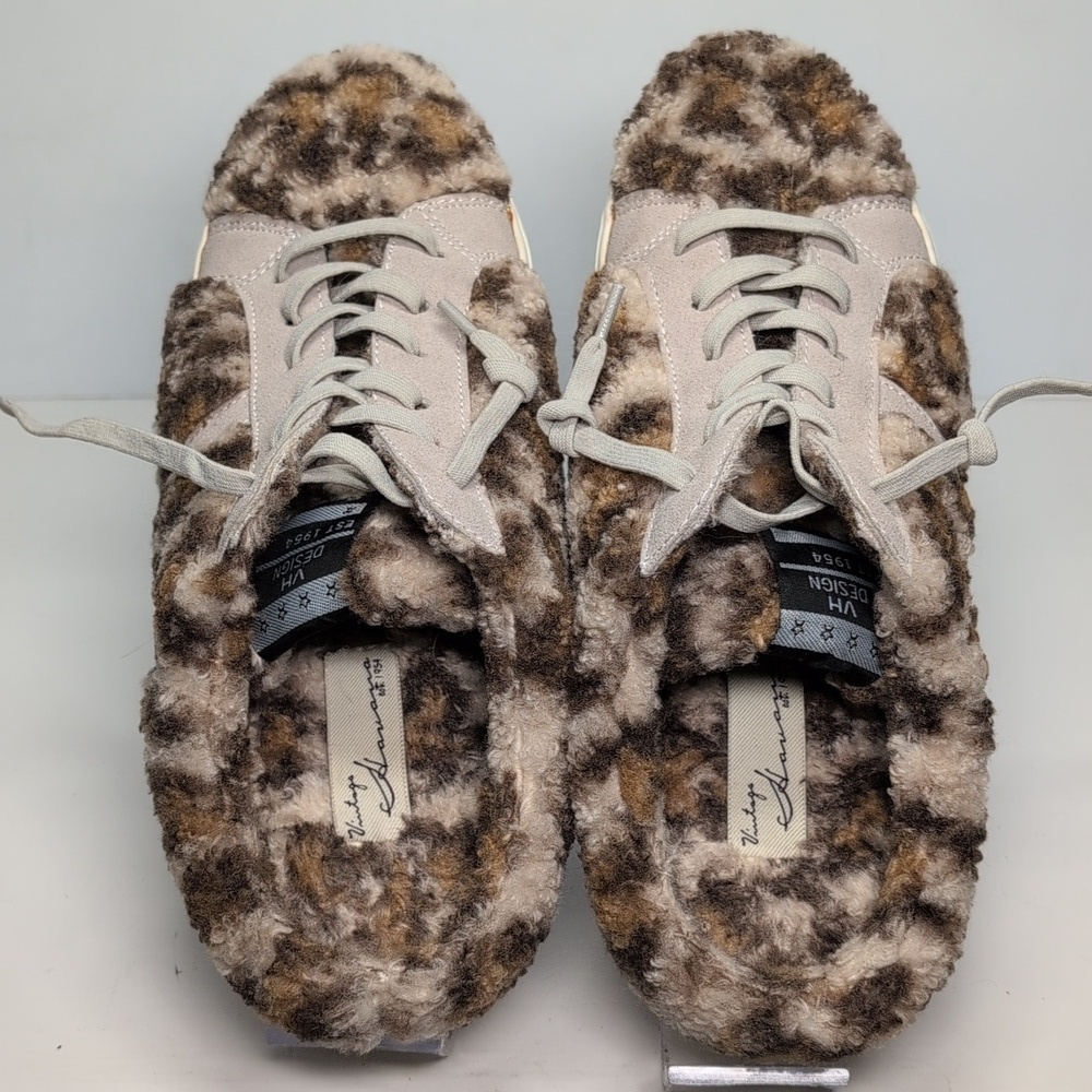 Vintage Havana Tan and Cream Faux Fur slip on Sneakers womans size 8.5 - Picture 4 of 16
